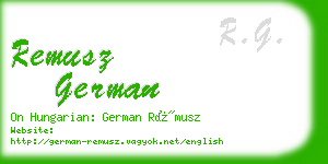 remusz german business card